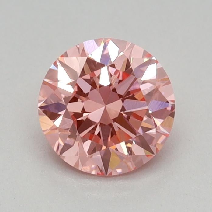 0.43 Ct. Fancy Vivid Pink Round Lab Grown Diamond