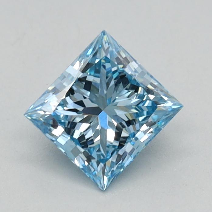 0.51 Ct. Fancy Vivid Blue Princess Lab Grown Diamond