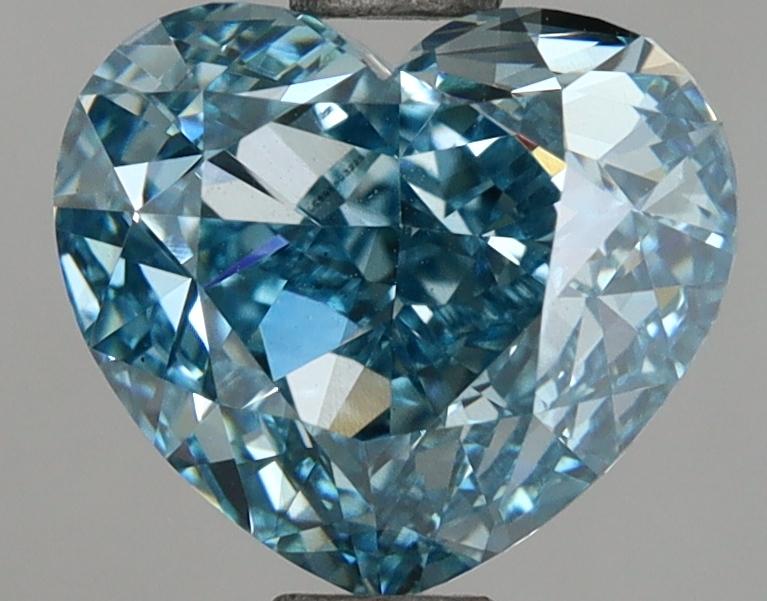 2.42 Ct. Fancy Intense Blue Heart Lab Grown Diamond