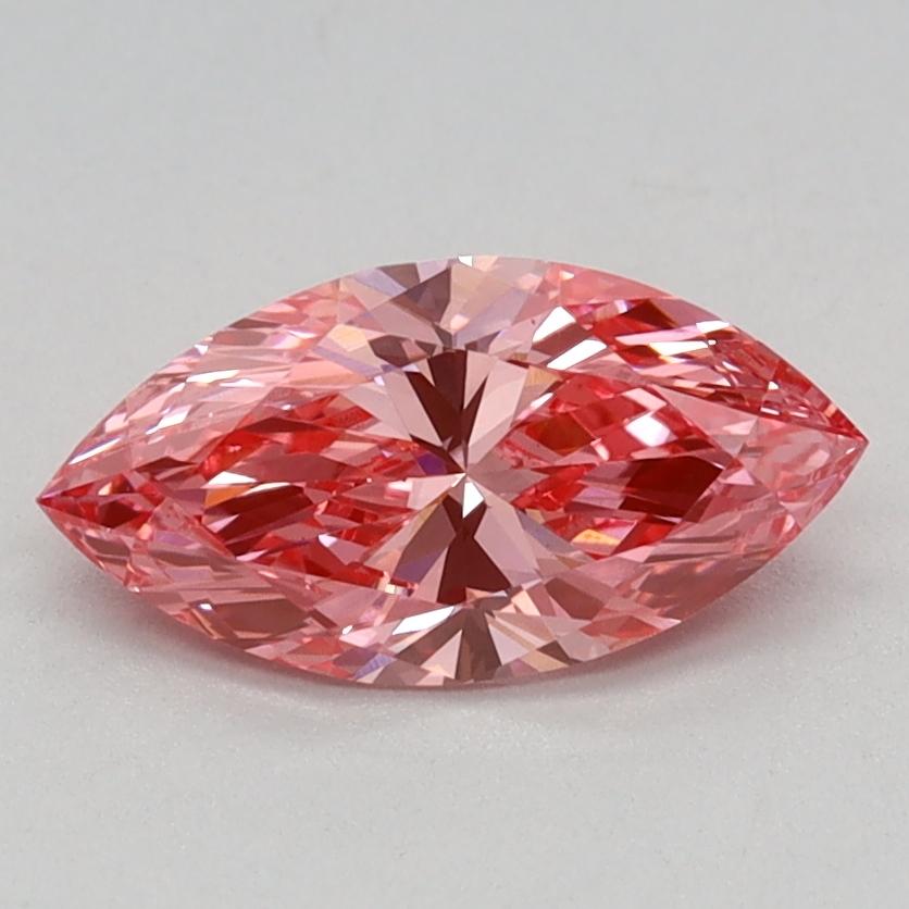 0.68 Ct. Fancy Vivid Pink Marquise Lab Grown Diamond