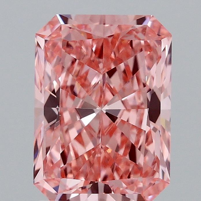 2.10 Ct. Fancy Vivid Pink Radiant Lab Grown Diamond