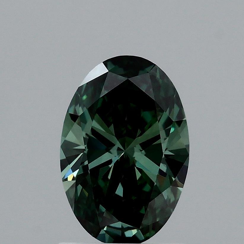 1.20 Ct. Fancy Vivid Green Oval Lab Grown Diamond