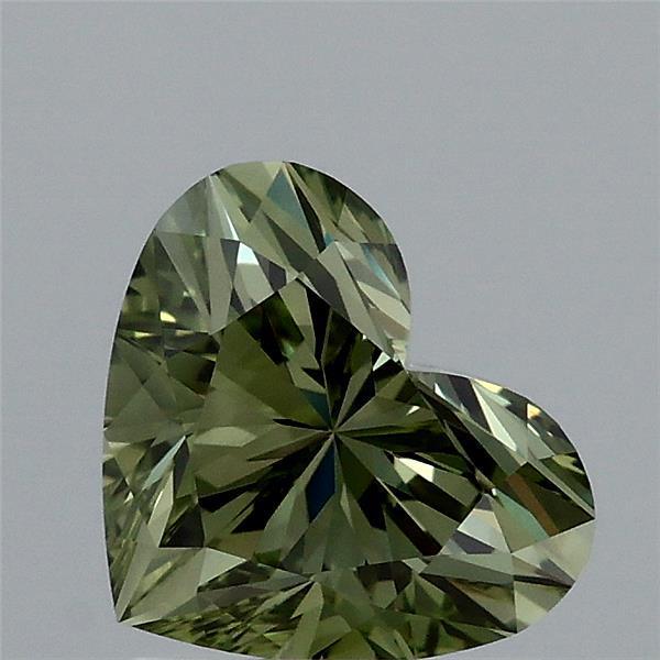 1.34 Ct. Fancy Vivid Green Heart Lab Grown Diamond