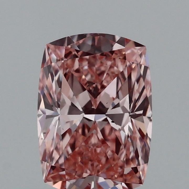 1.00 Ct. Fancy Vivid Pink Cushion Lab Grown Diamond