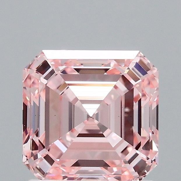 1.51 Ct. Fancy Vivid Pink Asscher Lab Grown Diamond