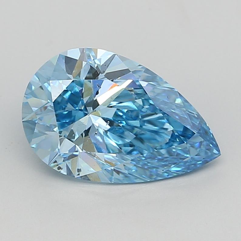 3.01 Ct. Fancy Vivid  Blue Pear Lab Grown Diamond