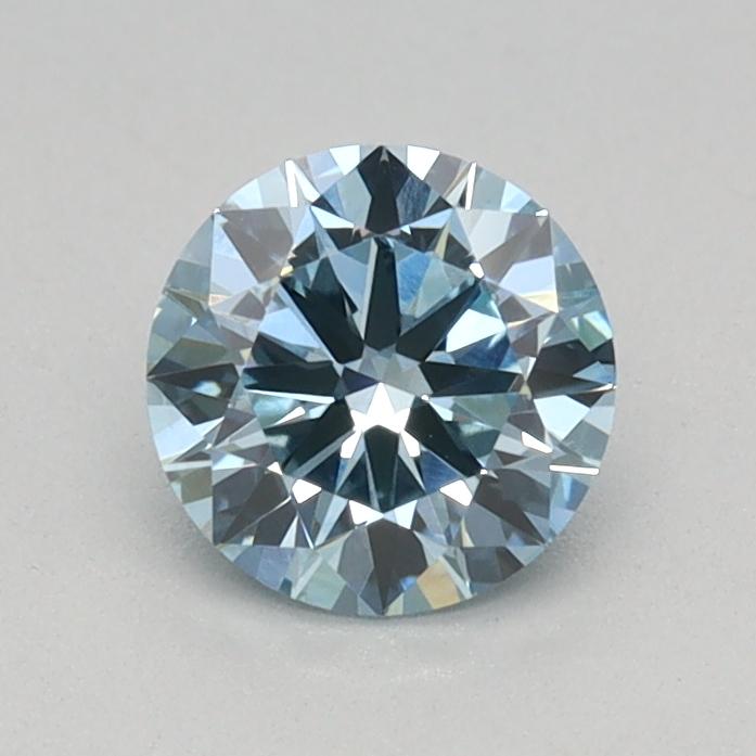 0.49 Ct. Fancy Vivid Blue Round Lab Grown Diamond