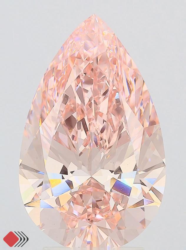 4.04 Ct. Fancy Vivid Pink Pear Lab Grown Diamond