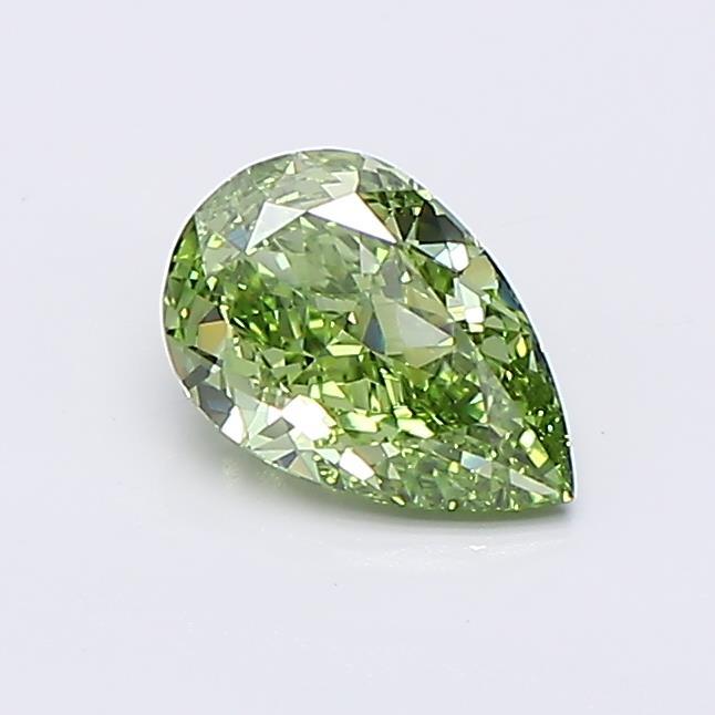 0.71 Ct. Fancy Vivid Green Pear Lab Grown Diamond