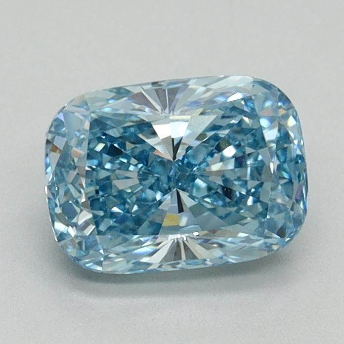 1.13 Ct. Fancy Vivid Blue Cushion Lab Grown Diamond