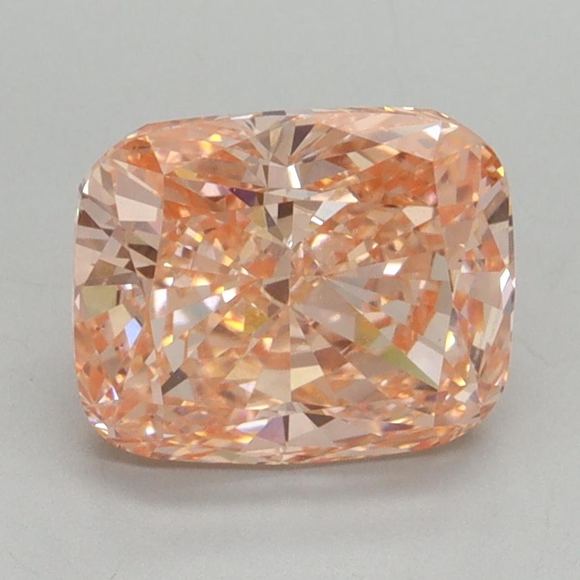 2.53 Ct. Fancy Vivid Pink Cushion Lab Grown Diamond