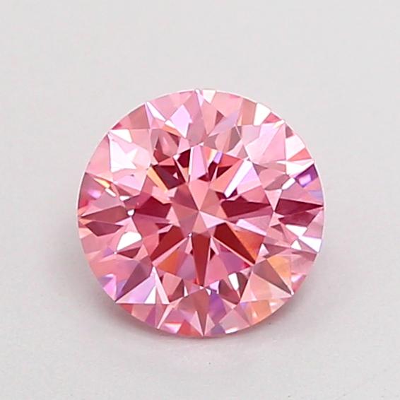 0.92 Ct. Fancy Vivid Pink Round Lab Grown Diamond