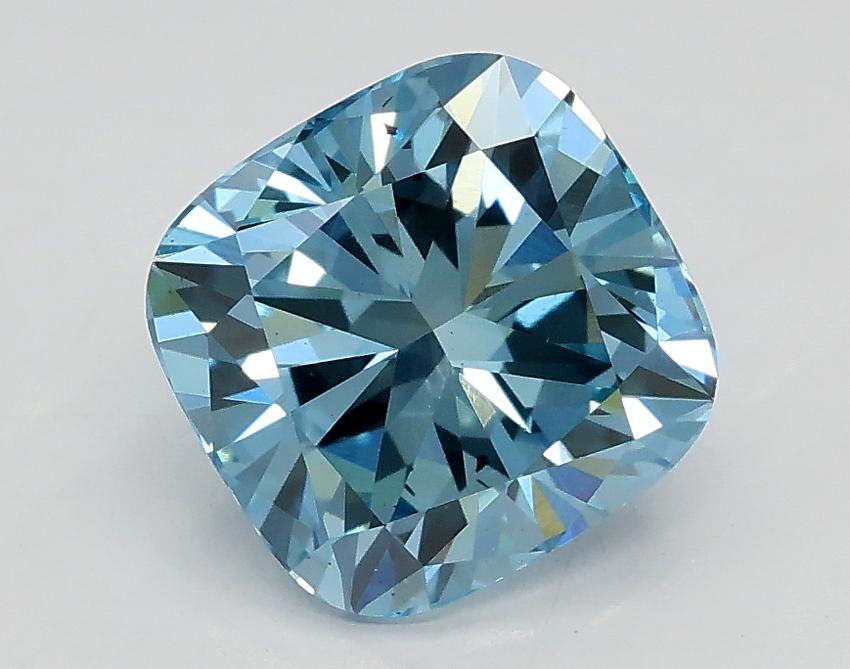 1.70 Ct. Fancy Intense Blue Cushion Lab Grown Diamond