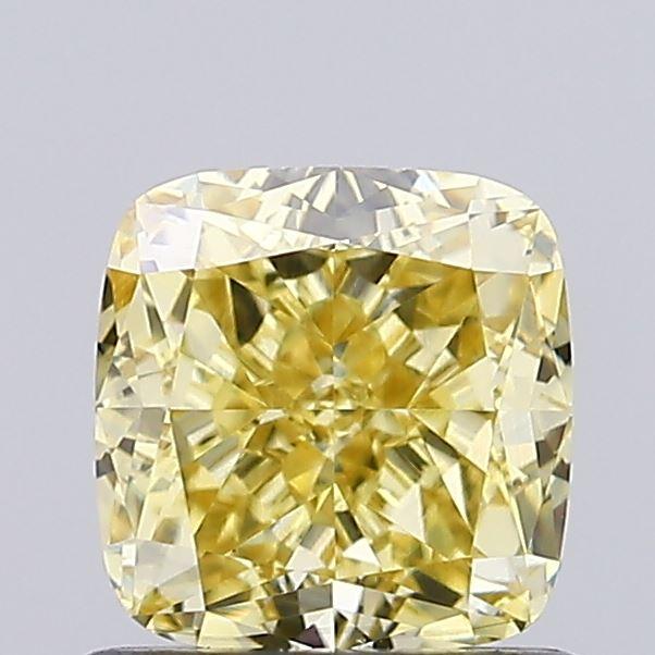 1.04 Ct. Fancy Intense Yellow Cushion Lab Grown Diamond