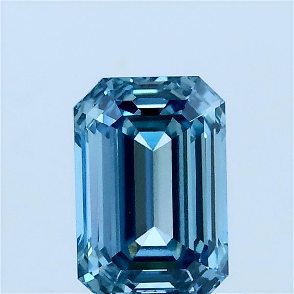 0.85 Ct. Fancy Vivid Blue Emerald Lab Grown Diamond