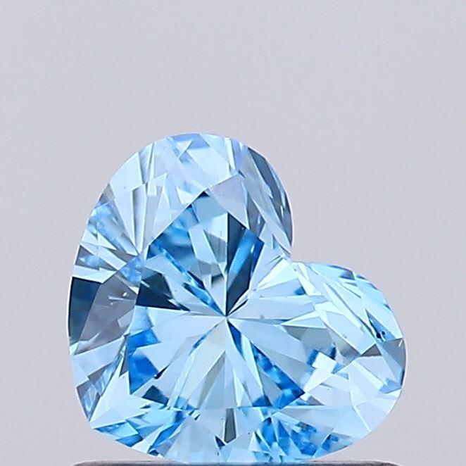 0.68 Ct. Fancy Vivid Blue Heart Lab Grown Diamond