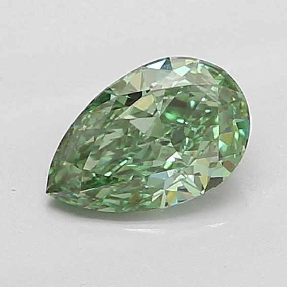 1.08 Ct. Fancy Vivid Green Pear Lab Grown Diamond