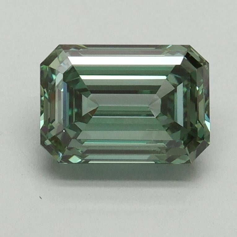 1.47 Ct. Fancy Vivid Pacific Green Emerald Lab Grown Diamond
