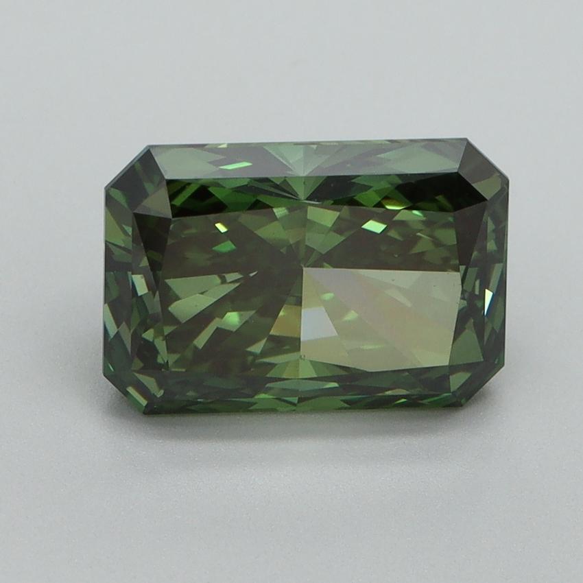 3.00 Ct. Fancy Vivid Green Radiant Lab Grown Diamond