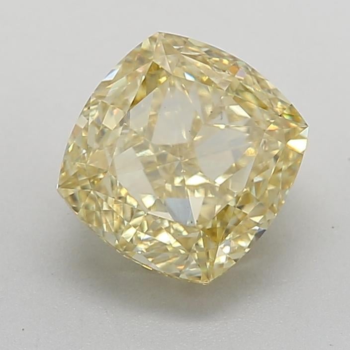 2.59 Ct. Fancy Intense Yellow Cushion Lab Grown Diamond