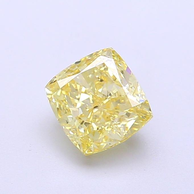 1.09 Ct. Fancy Intense Yellow Cushion Lab Grown Diamond