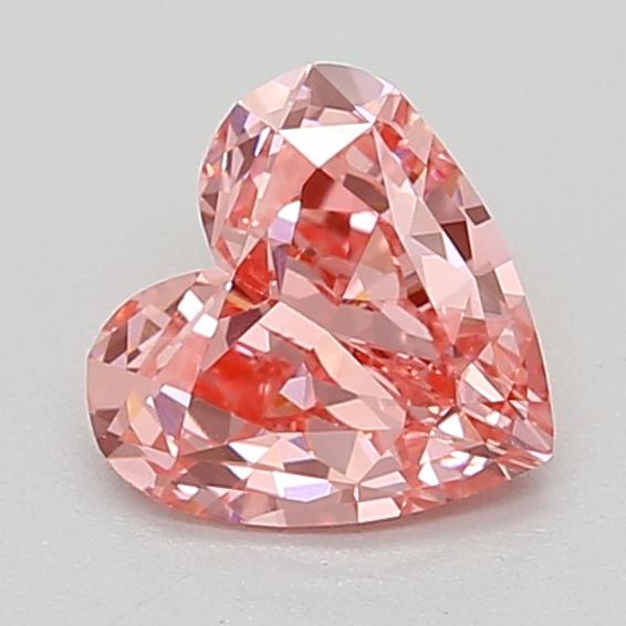 0.38 Ct. Fancy Vivid  Pink Heart Lab Grown Diamond