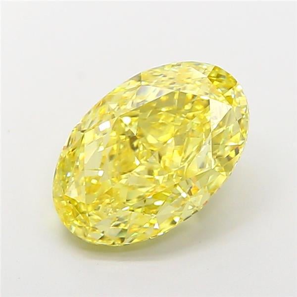 4.30 Ct. Fancy Intense Yellow Oval Lab Grown Diamond