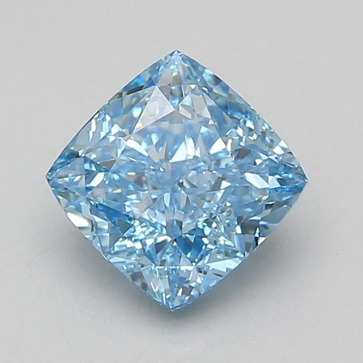 2.78 Ct. Fancy Vivid Blue Cushion Lab Grown Diamond