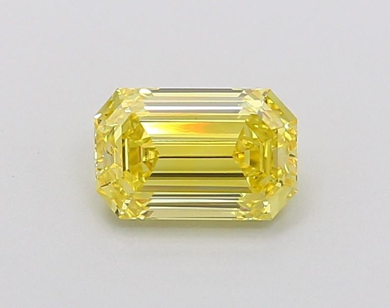 1.00 Ct. Fancy Vivid  Yellow Emerald Lab Grown Diamond