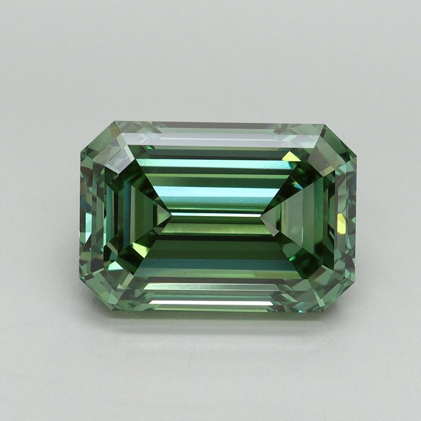 4.09 Ct. Fancy Vivid Green Emerald Lab Grown Diamond