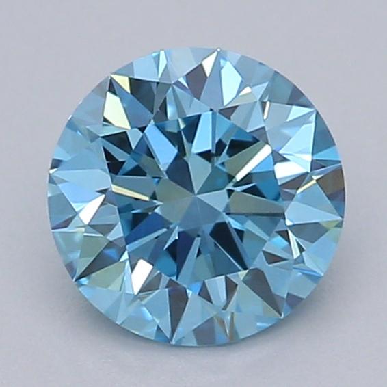0.53 Ct. Fancy Vivid Blue Round Lab Grown Diamond