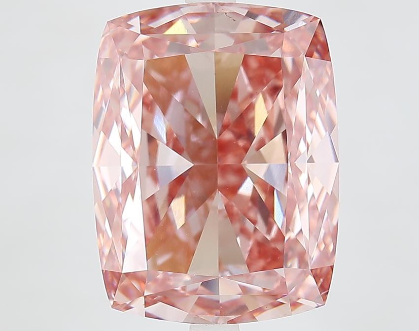 10.10 Ct. Fancy Vivid Pink Cushion Lab Grown Diamond
