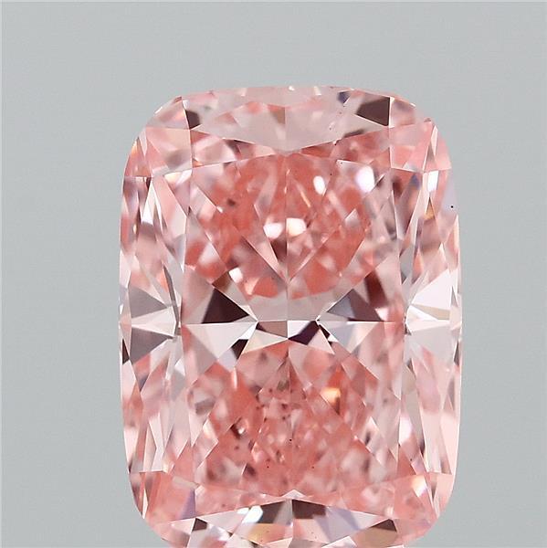 2.06 Ct. Fancy Vivid Pink Cushion Lab Grown Diamond