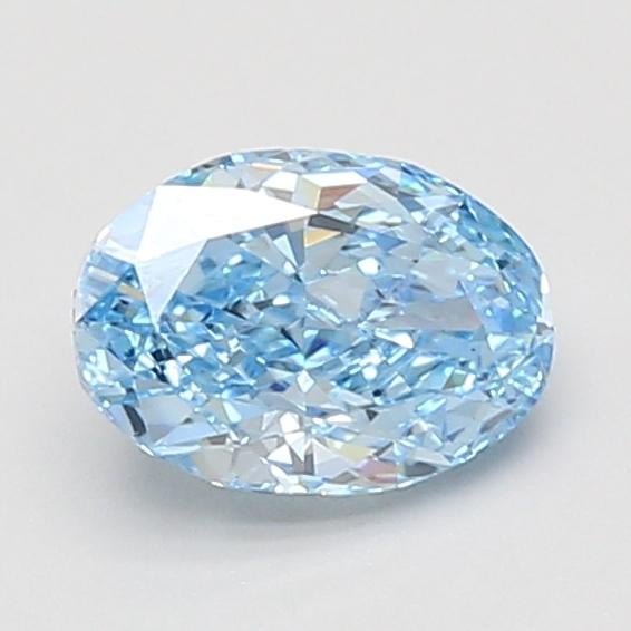 1.08 Ct. Fancy Vivid Blue Oval Lab Grown Diamond