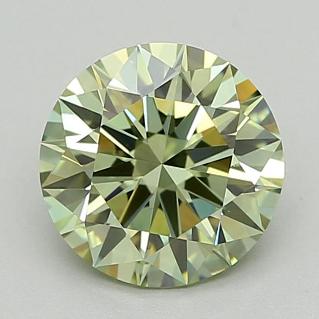 1.02 Ct. Fancy Vivid  Green Round Lab Grown Diamond