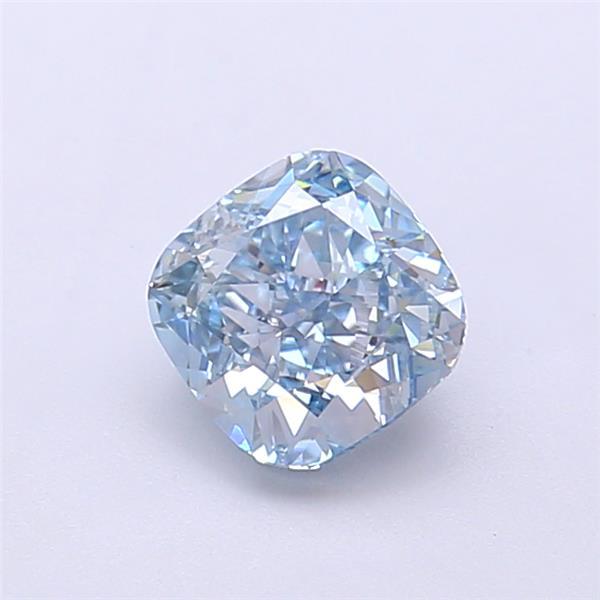 1.01 Ct. Fancy Vivid  Blue Cushion Lab Grown Diamond