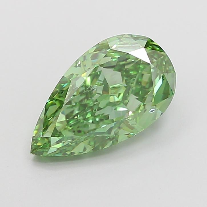 2.01 Ct. Fancy Vivid  Green Pear Lab Grown Diamond