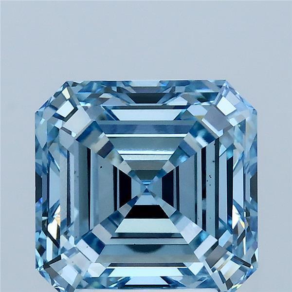 3.25 Ct. Fancy Vivid Blue Asscher Lab Grown Diamond