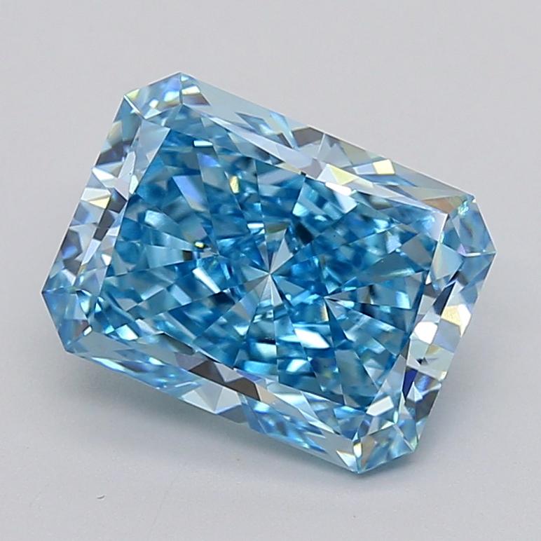 4.02 Ct. Fancy Vivid  Blue Radiant Lab Grown Diamond