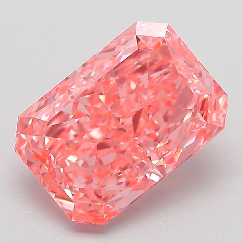 3.12 Ct. Fancy Pink Radiant Lab Grown Diamond