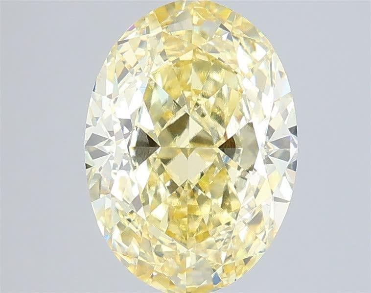 3.08 Ct. Fancy Intense Yellow Oval Lab Grown Diamond