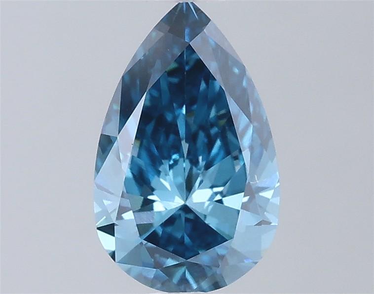0.75 Ct. Fancy Vivid Blue Pear Lab Grown Diamond