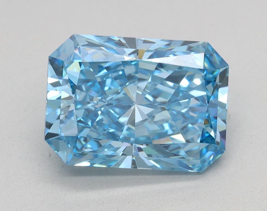 2.53 Ct. Fancy Vivid Blue Radiant Lab Grown Diamond