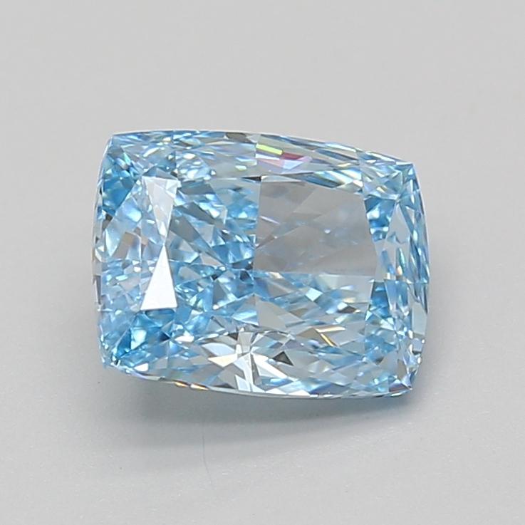 2.09 Ct. Fancy Vivid Blue Cushion Lab Grown Diamond