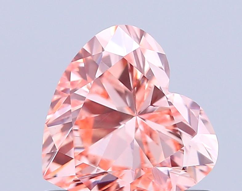 0.74 Ct. Fancy Vivid Pink Heart Lab Grown Diamond