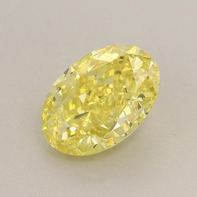 1.09 Ct. Fancy Vivid  Yellow Oval Lab Grown Diamond