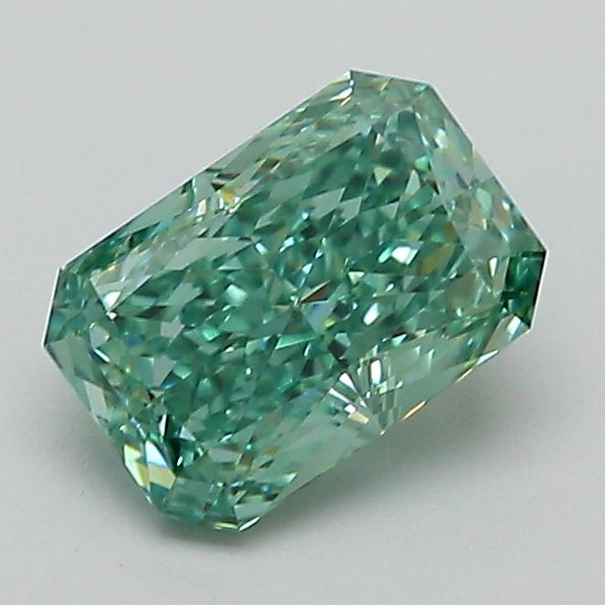 1.13 Ct. Fancy Vivid Green Radiant Lab Grown Diamond
