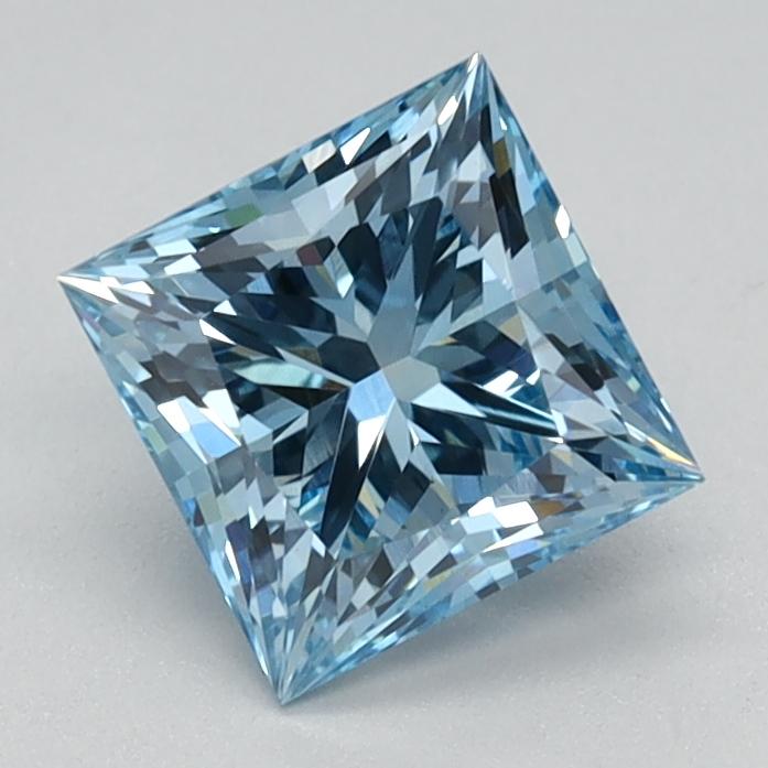 1.00 Ct. Fancy Vivid Blue Princess Lab Grown Diamond