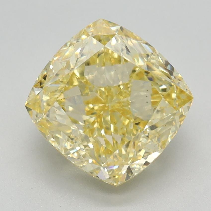 2.31 Ct. Fancy Intense Yellow Cushion Lab Grown Diamond