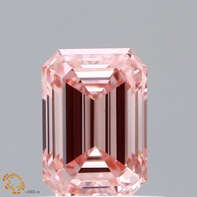 0.78 Ct. Fancy Intense Pink Emerald Lab Grown Diamond
